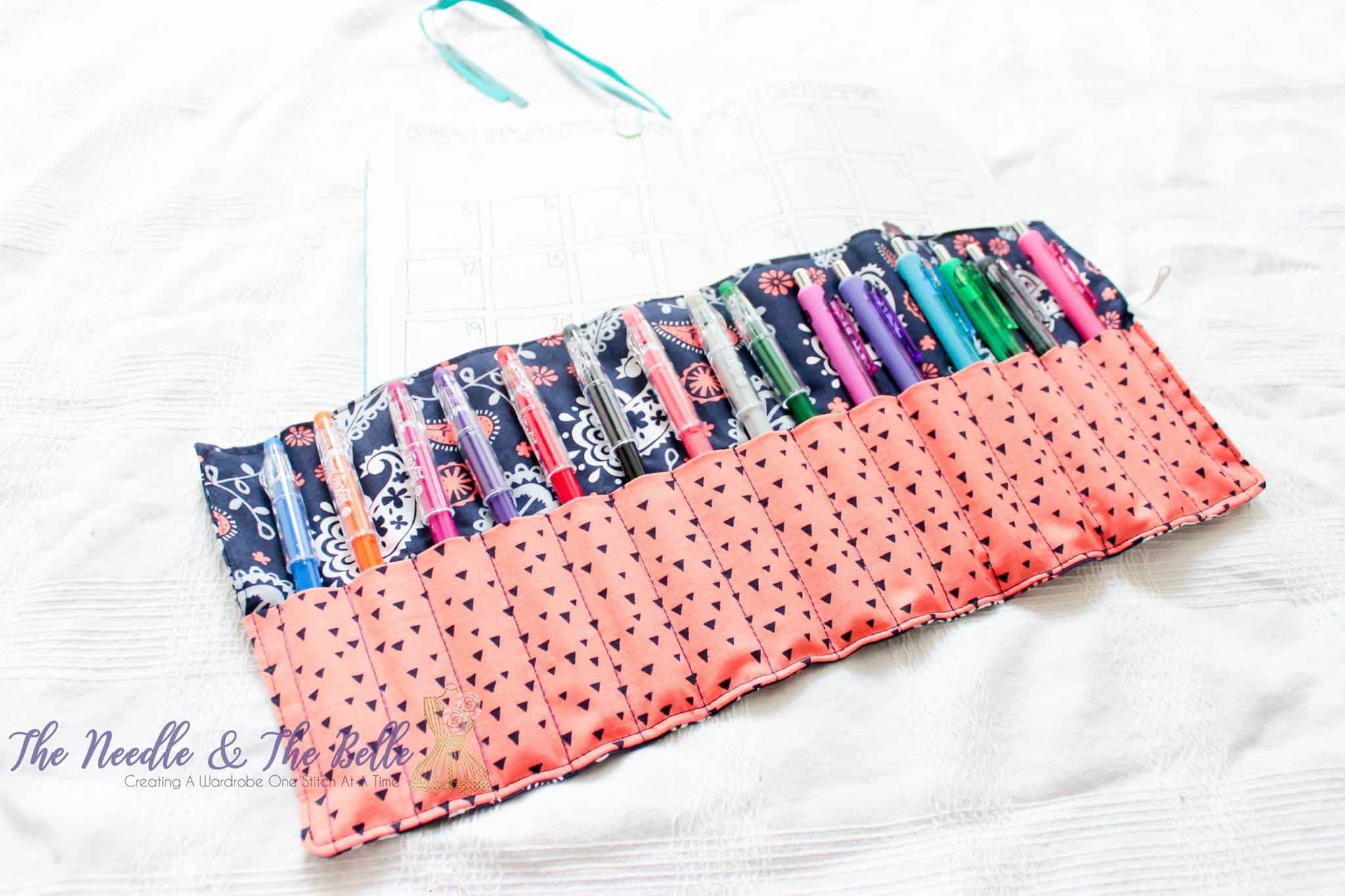 Beginner Sewing Pattern, Fabric Pencil Case PDF Sewing Pattern, Pencil  Holder, Roll up Pencil Case, Artists Roll 