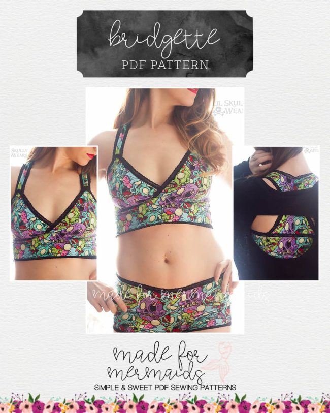 Vest Bralette Sewing Pattern Download PDF Two Soft Bra Patterns