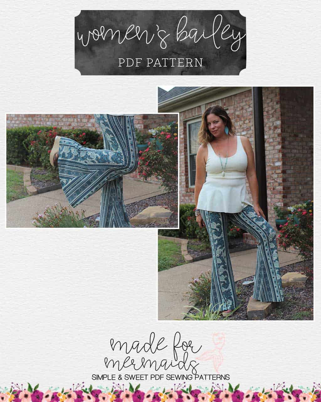 Flare Leg Knit Pants Sewing Pattern – Patterns For Less