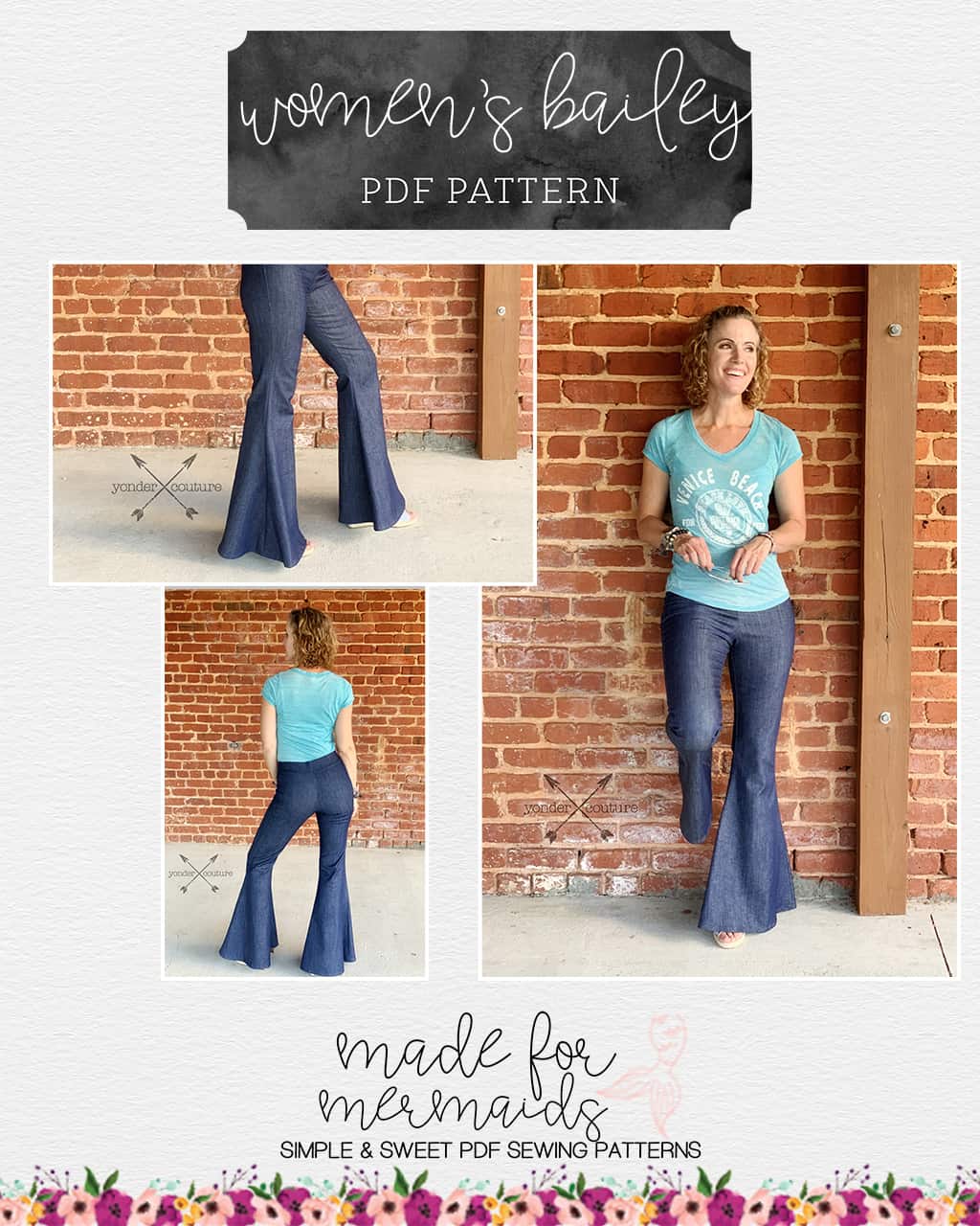 Fit Pants Bell Bottom Pattern, Women Sizes 00-20