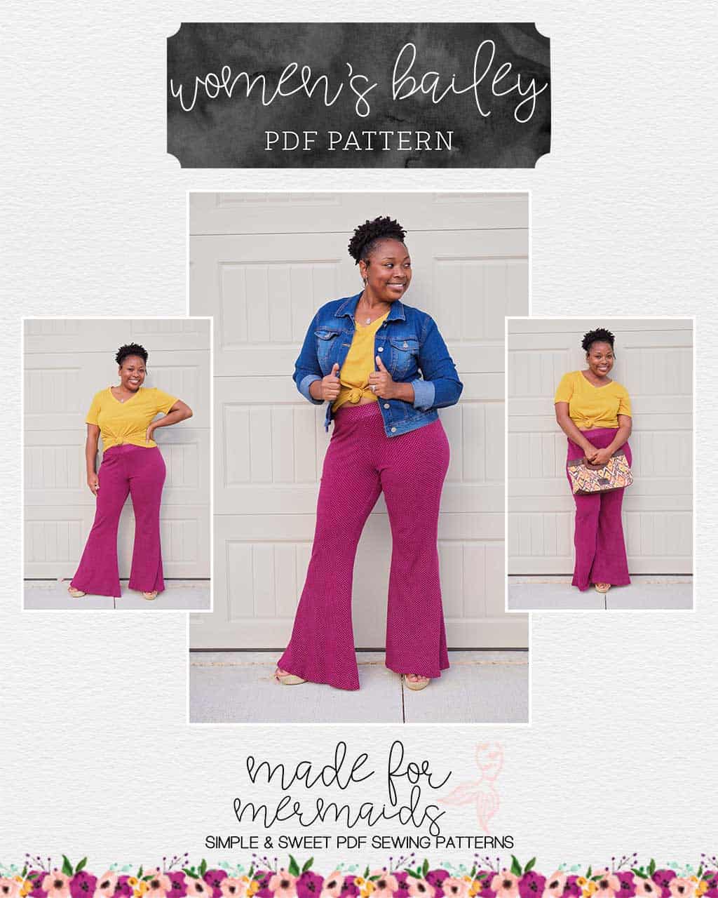 M8369 Sewing Pattern Women039s Tops Bell Bottom Flared Pants 1X5X  McCall039s 8369  eBay