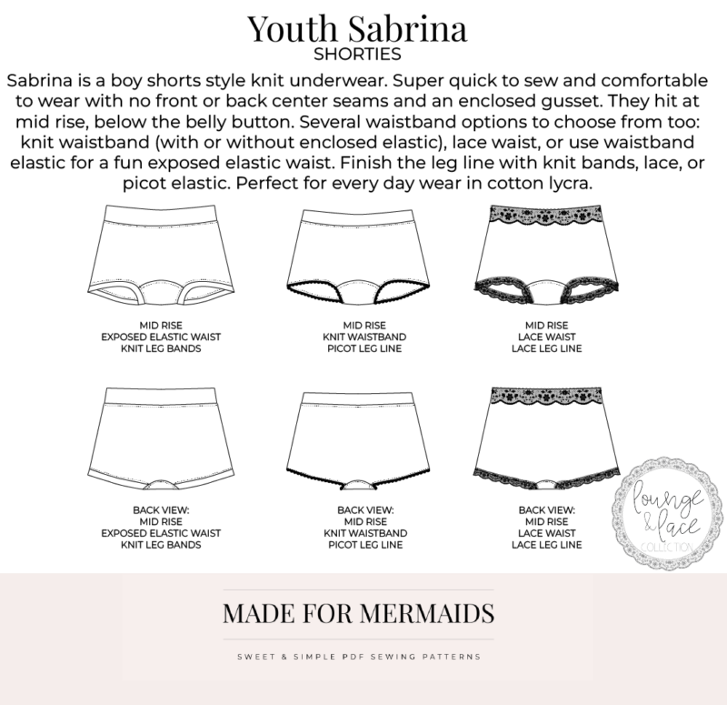 Lounge & Lace Collection- Youth Sabrina Shorties