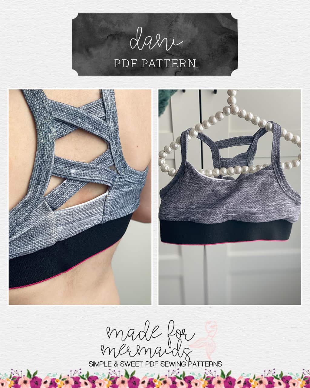 Sports Bra Sewing Pattern. Instant Download. Beautiful and Easy.