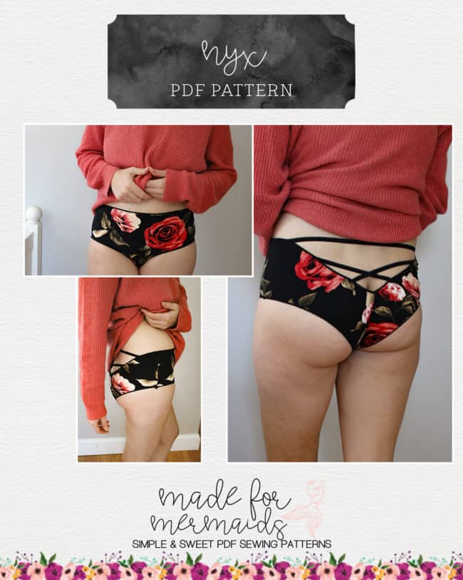 The Nixie Briefs Ladies Underwear Knickers Panties PDF Sewing