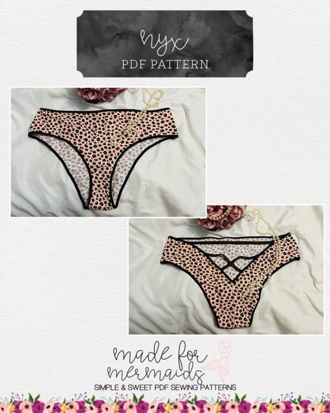 The Nixie Briefs Ladies Underwear Knickers Panties PDF Sewing