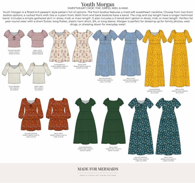 Meryl's Women's Funky Hem Crop, Top & Dress PDF Pattern