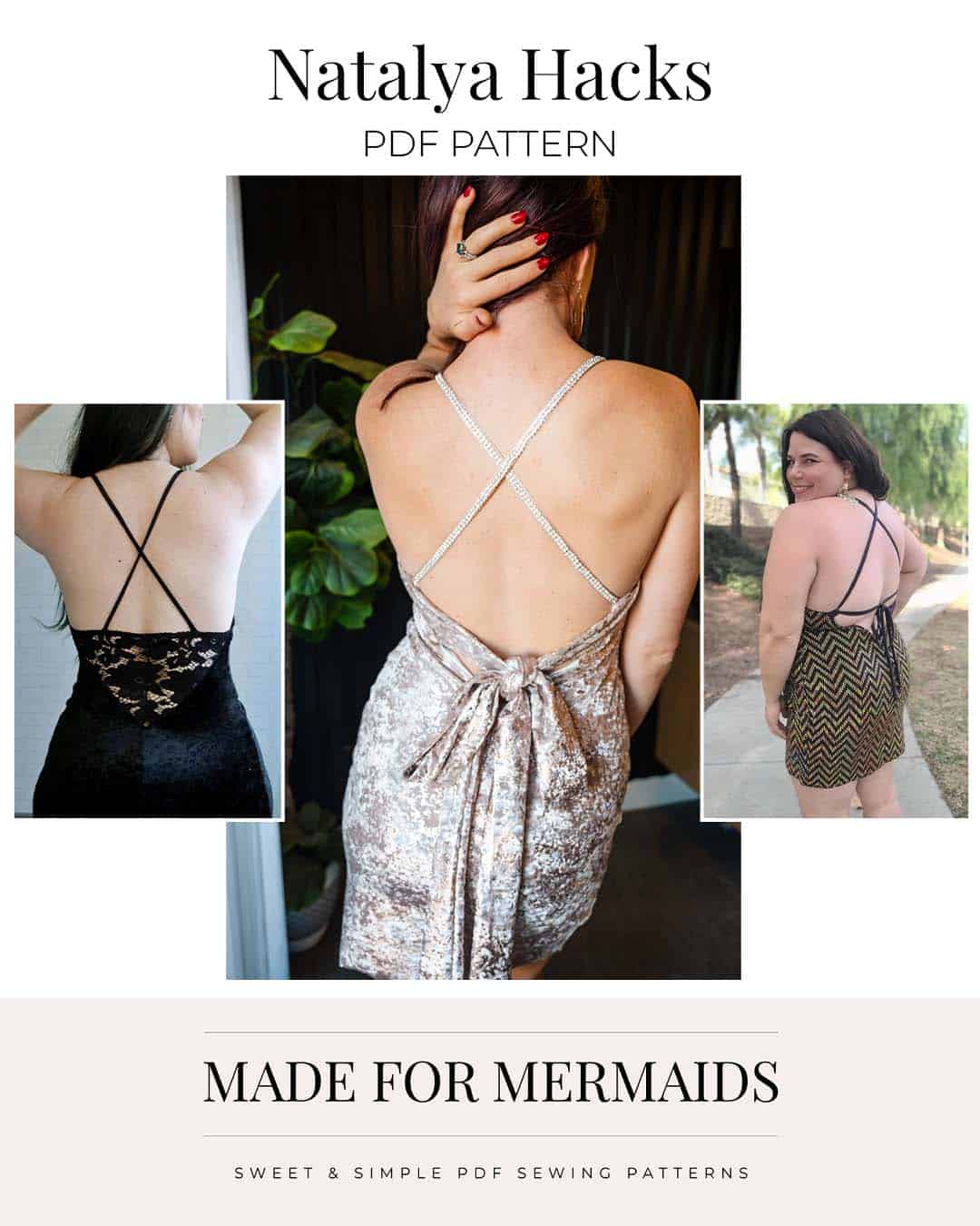 Sew the front half of a cheap strapless bra into a backless dress