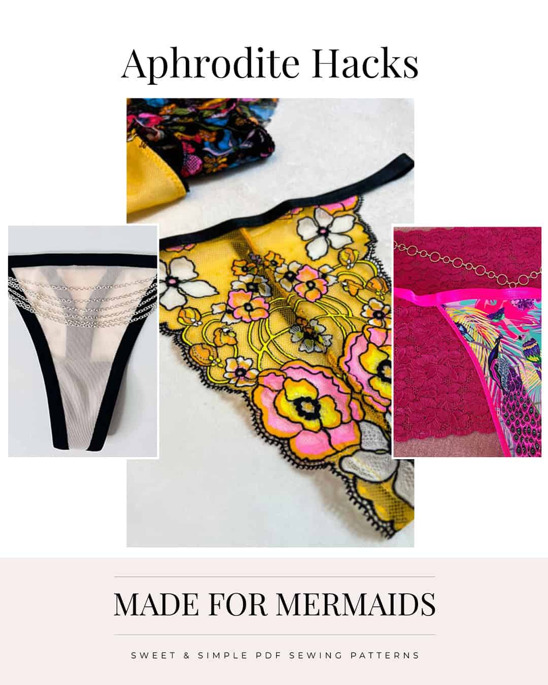 DIY thong tutorial, sew a thong, lingerie sewing pattern 