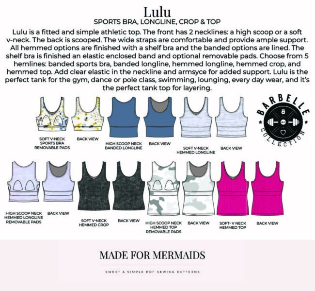 Barbelle Collection: Youth Lulu Sports Bra, Longline, Crop & Top