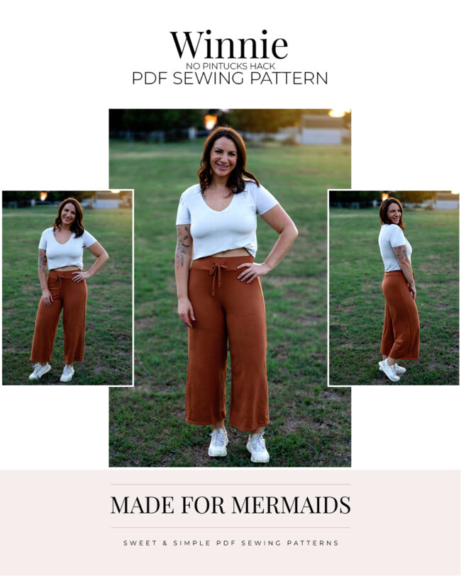 Women Sewing Pattern - Wide Leg Jogging Pants - PDF