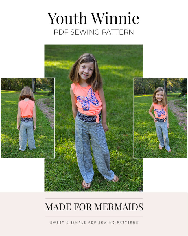 Brenda drawstring cropped pants – free PDF sewing pattern